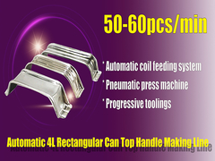 อัตโนมัติ 4L สี่เหลี่ยมผืนผ้า Can Top Handle Making Line